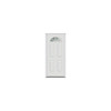 National Door Company 1/4 Lite 4-Panel 36x80" Front Door, White - Lh, White Grilles