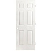 Masonite 30 In. X 80 In. X 4-9/16 In. Primed 6-Panel Hollow Core Single Prehung Interior Door Left Hand