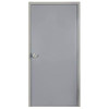 Armor Door 36 In. X 80 In. Left-Hand Outswing Steel Commercial Door W/ Frame And Hardware (Gray)
