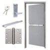Shield Security Door Kit, 3'0" X 7'0" Door, Frame, Hinge, Exit Device, Right