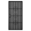 Unique Home Designs 36 In. X 80 In. Del Flor Black Surface Steel Security Door
