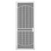 Unique Home Designs 36 In. X 96 In. Arcada White Right Steel Security Door