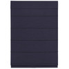 Cordless Textured Fabric Roman Shades - 35 In. W X 64 In. L, Navy