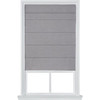 Home Basics Cordless Large Fold Textured Fabric Roman Shade 23" X 64" Gray