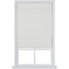 Home Basics Cordless Large Fold Textured Fabric Roman Shade 27" X 64" White