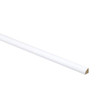 Newport 96 In. W X 0.75 In. D X 0.75 In. H Solid Wood Kitchen Cabinet Quarter Round Molding In Pacific White