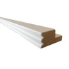 Newport 96 In. W X 2 In. D X 1 In. H Solid Wood Kitchen Cabinet Beaded Light Rail Molding In Pacific White