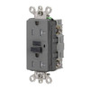 Hubbell Wiring Autoguard 20a 125v Extra Heavy Duty Ind Tr/Wr Gfci Recp Gray