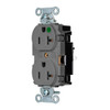 Hubbell Wiring Edgeconnect 20a 125v X-Hd Hosp Duplex Recp Gray Package Of 10 8300STGY