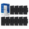 Elegrp 30w 6.0 Amp 3-Port USB Wall Outlet, Matte Black Package Of 10 ER18160AAC-0210