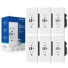 Elegrp 30w 6.0 Amp 3-Port USB Wall Outlet, Matte White Package Of 6 R1815D60AACWH6S