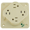 Hubbell 15 Amp 125 Volt Four Outlet 4-Plex Hospital-Grade Standard Outlet (Ivory)