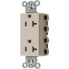Hubbell Snap-On 20 Amp 125 Volt Extra Heavy Duty Decorator Snapconnect Duplex Receptacle (Light Almond)