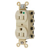 Hubbell Snap-On 15 Amp 125 Volt Hospital-Grade Snapconnect Duplex Standard Outlet (Ivory)