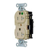 Hubbell Wiring Edgeconnect 20a 125v X-Hd Hosp Duplex Recp Ivory Package Of 10