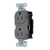 Hubbell Wiring Edgeconnect 15a 125v Gray Commercial Duplex Recp Package Of 10