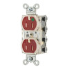 Hubbell Wiring Snapconnect 15a 125v Hospital Tr Illuminated Duplex Recp Red