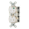 Hubbell Wiring Snapconnect 15a 125v Hospital Tr Illuminated Duplex Recp White
