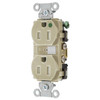 Hubbell Wiring Straight Blade 15a 125v Compact Hosp Tr Recp Ivry Package Of 10