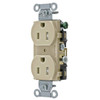 Hubbell Wiring Straight Blade 15a 125v Comm Tr Dplx Recp Ivory Package Of 10