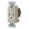 Hubbell Wiring Devices 20a Hosp Grade Ivory USB A/C Power Delivery Receptacle