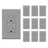 Elegrp 4a Dual Type A USB With 15a Duplex Outlet, Gray, Package Of 10