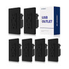 Elegrp 57w Type A & C USB Wall Outlet, Black Package Of 6