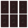Elegrp 30w 3-Port USB Wall Outlet Dual Type A & C Ports Matte Brown Package Of 6