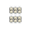 Elegrp 30w 3-Port USB Wall Outlet Dual Type A&c Ports Matte Almond Package Of 6