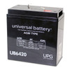 Universal Power Group 6-Volt 42 Ah F2 Terminal Sealed Agm Rechargeable Battery