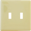 Hubbell 2-Gang Polycarbonate Snap-On Toggle Wall Plate (Ivory)