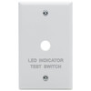 Satco Emergency Remote Test Switch Plate, Single Gang, White