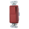 Hubbell 20 Amp Commercial Grade Decorator Switch, Single Pole, Red Package Of 10