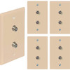 Newhouse Hardware 2-Port TV Cable Wall Plate, Ivory Package Of 5