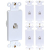 Newhouse Hardware Single Phone Jack Insert White, Package Of 5