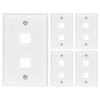 Newhouse Hardware 2-Port Keystone Jack Wall Plate, White, Package Of 5