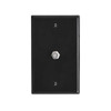 Newhouse Hardware 1-Port TV Cable Wall Plate W/Coaxial Cable F-Connector, Black
