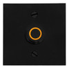 Newhouse Hardware 2.5" Square Lighted Metal Doorbell Button, Black