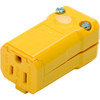 Hubbell Valise 15 Amp 125 V Python Straight Blade Female Connector W/ 2 Pole And 3 Wire (Yellow)