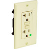 Hubbell 20 Amp 125 Volt Hospital Grade Tamper-Resistant Self-Test Gfci Receptacle (Ivory)