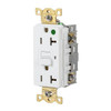 Hubbell 20 Amp 125v Hospital Grade Self-Test Gfci Receptacle White