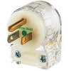 Hubbell Wiring 15 Amp 125-Volt 5-15p Hubbell Angled Plug Hospital Grade, Clear