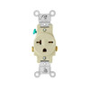 Leviton 20 Amp 250-Volt Nema 6-20r 2-Pole Single Straight Blade Receptacle Ivory