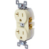 Hubbell 20 Amp 125 Volt Self-Grounding Straight Blade Duplex Standard Outlet (Ivory)