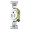Hubbell Wiring 15a Self-Grounding And Tamper-Proof Single Receptacle (White)