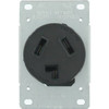 Leviton 30 Amp 125 V/250 V Black Shallow Single Flush Mounted Outlet