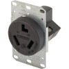 Hubbell 30 Amp 125/250 Volt Non-Grounding Ac Panel Mount Dryer/Range Duplex Standard Outlet (Black)