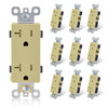 Maintenance Warehouse 20 Amp 125-Volt Tamper-Resistant Decorator Receptacle In Ivory 10-Pack