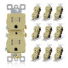 Maintenance Warehouse 15 Amp 125-Volt Tamper-Resistant Duplex Receptacle In Ivory 10-Pack