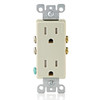 Leviton Decora 15 Amp Tamper Resistant Duplex Outlet Receptacle, Light Almond